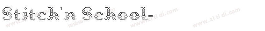 Stitch’n School字体转换
